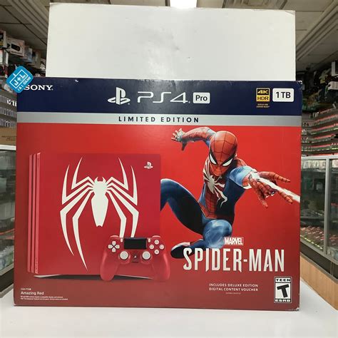 Sony Playstation 4 Pro 1tb Limited Edition Console Marvels Spider Man