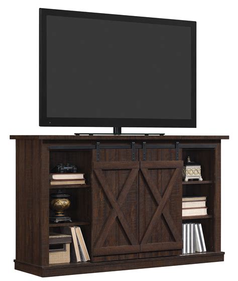 Twin Star Home Terryville Barn Door Tv Stand For Tvs Up To 60 Gray