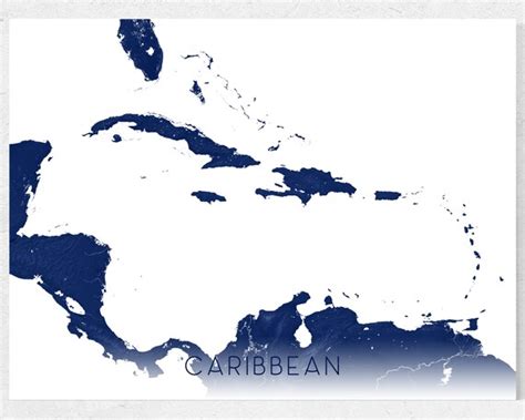 Simple Map Of Caribbean