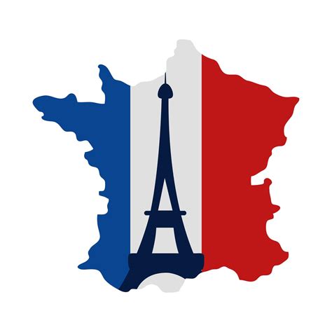 France Map Flag 3719177 Vector Art At Vecteezy