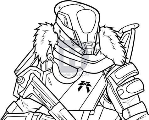 Destiny Ghost Outline Coloring Pages
