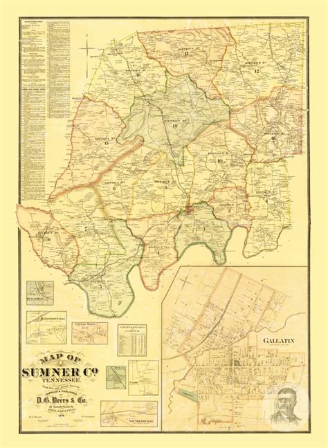 🗺️ Sumner County Tennessee 1878 Land Ownership Map Old Map Of The