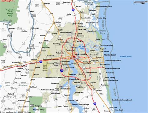 Map Jacksonville Fl Jacksonville Florida On A Map