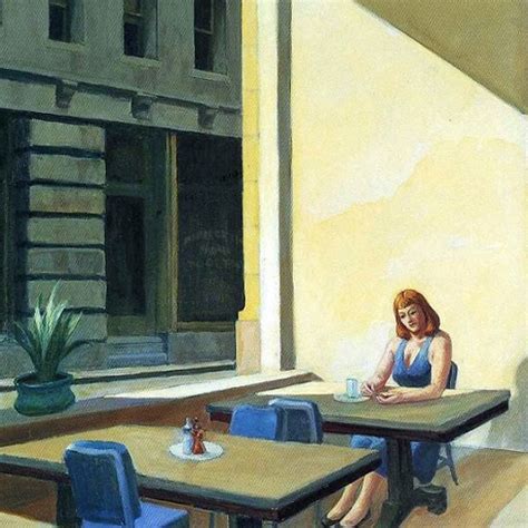 Edward Hopper Sunlight In A Cafeteria 1958 Crop C Mad Men Art