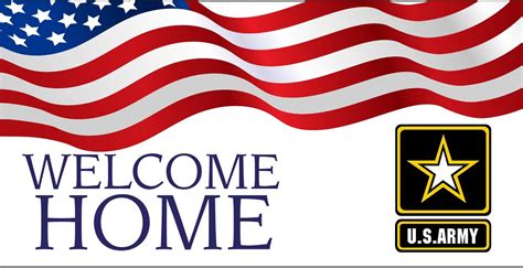 Welcome Home Us Army Banner 11 Oz High Quality Vinyl Pvc