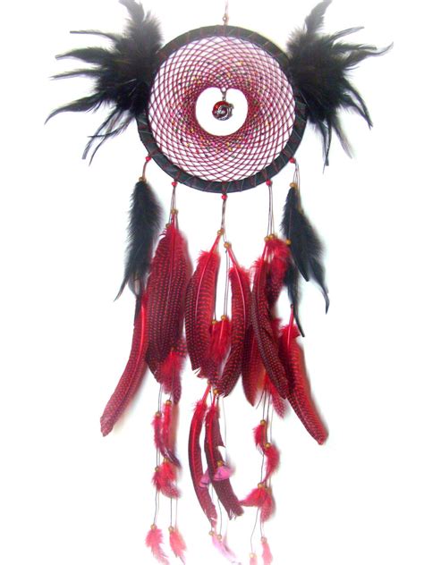 Red Dream Catcher Large Dreamcatcher With By Echodreamcatcher Shops