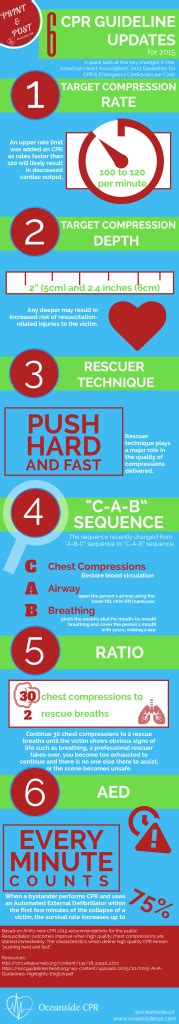 Top 6 American Heart Association Cpr Guideline Changes Infographic