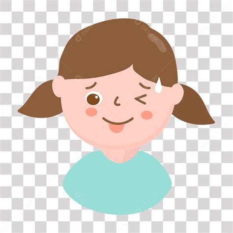 Desenho De Emoji De Menina Piscando Um Olho Download Designi