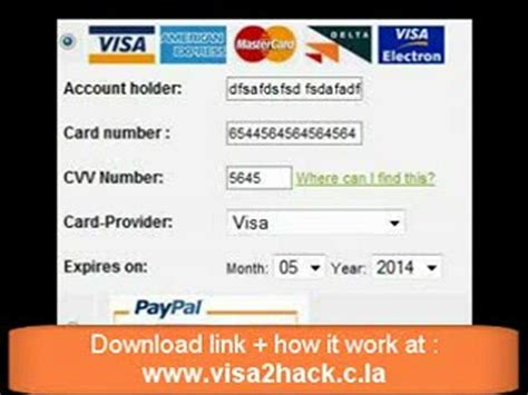 Free Credit Card Generator Carduse
