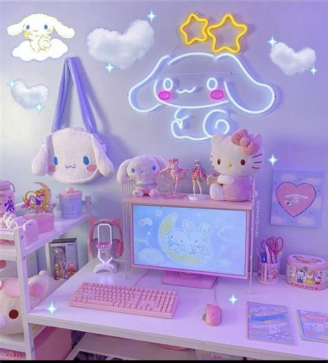 Kawaii Gamer Room 🎀🧁☁️ Game Room Design Kawaii Room Hello Kitty Rooms