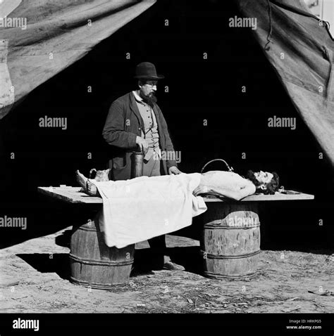 Civil War Embalming Stock Photo Alamy