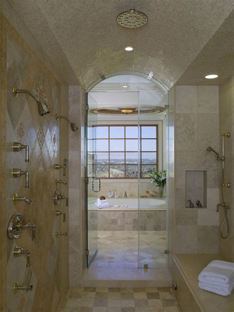 Somewhere in this range is the optimum slope to prevent all that excess condensation from dripping down on you while enjoying your steam. Best Sloped Ceiling Steam Shower Design Ideas & Remodel ...