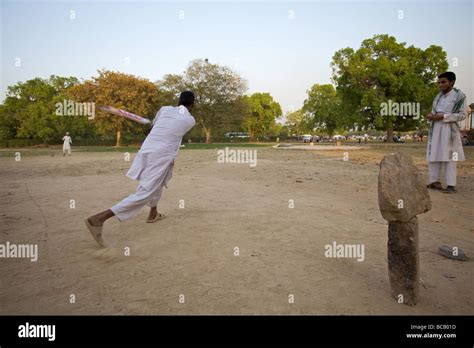 Boys Playing Cricket In A New Delhi Park India Stock Photo Alamy