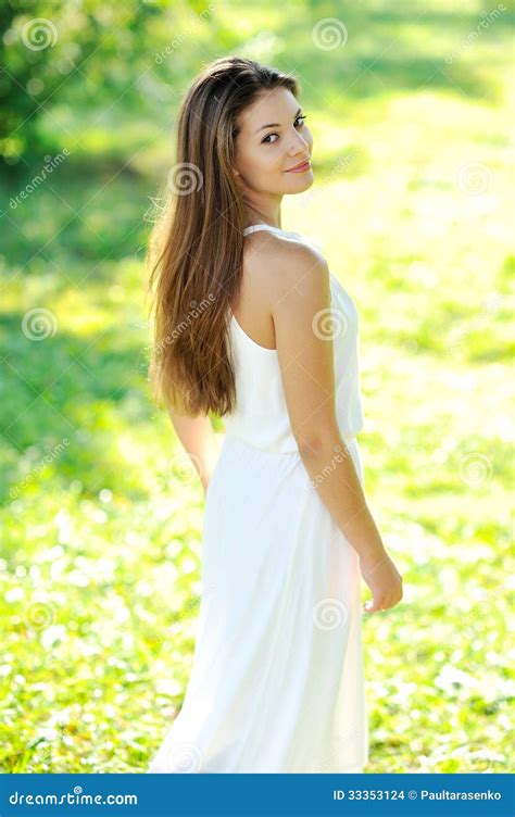 Young Beautiful Girl Outdoor On The Field Stock Photo Image Of Adult