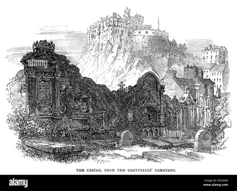 Edinburgh Castle 1864 Nview Of Edinburgh Castle From The Greyfriars