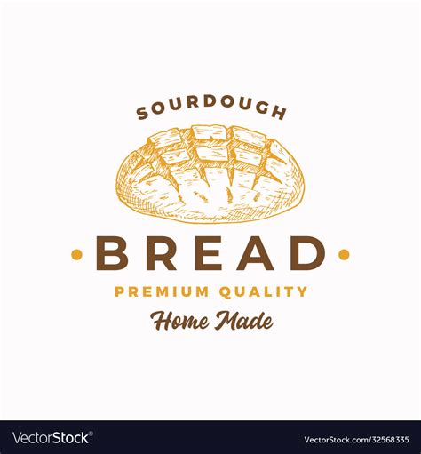 sourdough bread abstract sign symbol or logo vector image