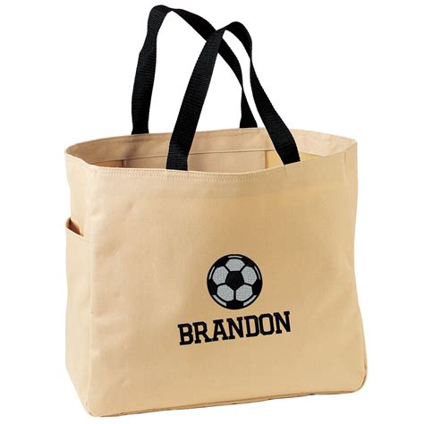 Soccer Player Tote Bag Monogrammed Embroidered Soccer