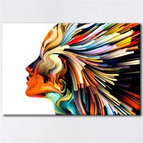 This Beautiful Profile Picture Colorful Canvas Wallart Will Light Up