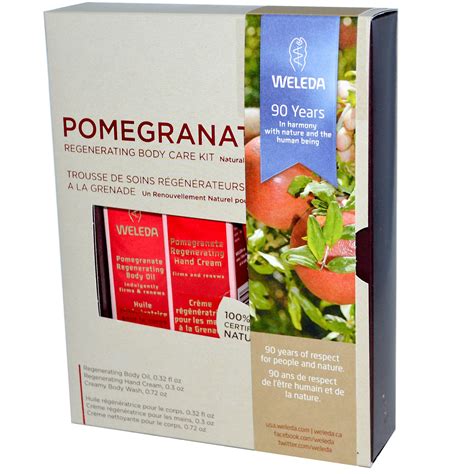Weleda Pomegranate Regenerating Body Care Kit 3 Piece Kit Iherb