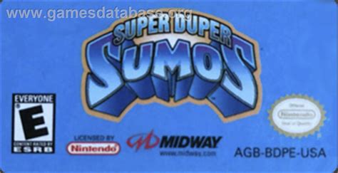 Super Duper Sumos Nintendo Game Boy Advance Artwork Cartridge Top