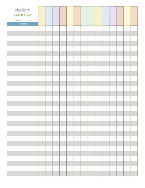 Blank Monthly Checklist Printable Calendar Template Printable