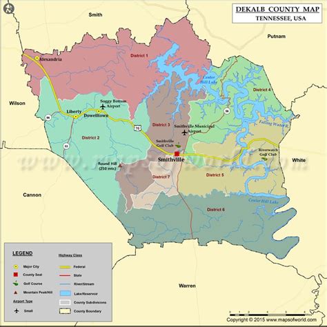 Dekalb County Map Tn Map Of Dekalb County Tennessee
