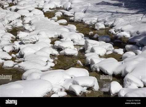 Spring Thaw Melting Snow Ice Stock Photos And Spring Thaw Melting Snow