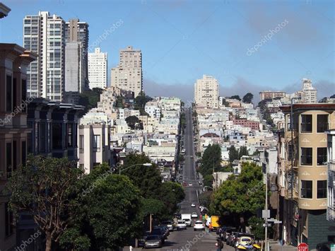 San Francisco Streets Wallpaper San Francisco Street View — Stock