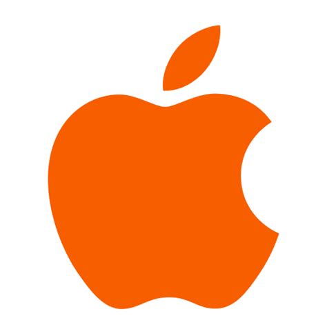 Icône Apple Symbole Du Logo Orange
