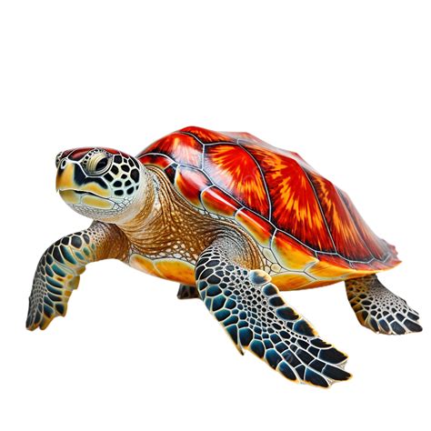 Beautiful Sea Turtle Various Species Transparent Background Animal