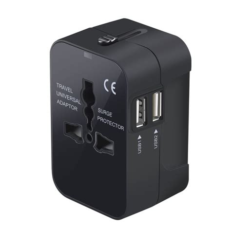 travel adapter worldwide all in one international power adapter universal adapter plug with 2
