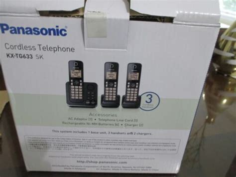 Panasonic Kx Tg633 Cordless Phone System Kx Tg633sk Ebay