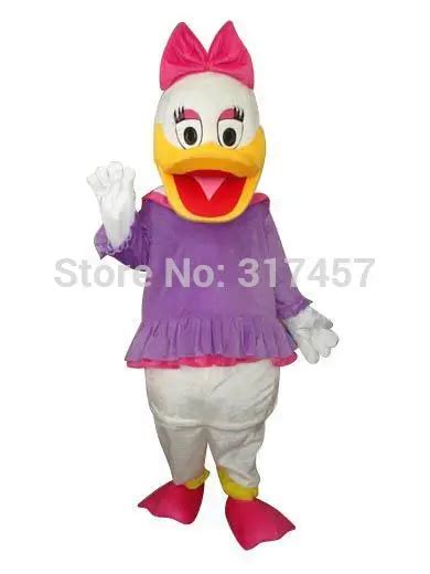 New Arrive Daisy Duck Purple Fancy Dress Mascot Costume Adult Character