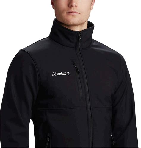 Columbia Mens Ascender Softshell Jacket Water And Wind Black Size