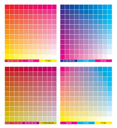 Right colors can make any chart beautiful. CMYK Color Chart - 8+ Free Download For PDF | Sample Templates