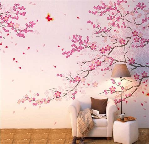 Cherry Blossom Wall Decal Pink Flower Wall By Wallartstores
