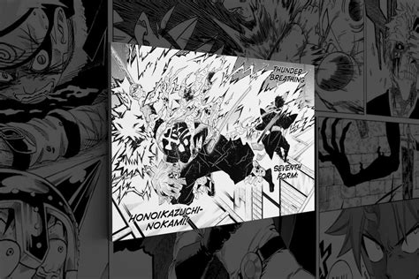 Thunder Breathing Seventh Form Manga Panel Canvas Art Etsy