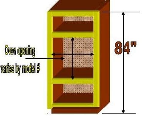 Measure the height of the french cleat on the cabinet from the bottom shelf, add the distance of how much the cabinets should be off the floor, that's the final height of the lower cleat strip on the wall. How to Build a Wall Oven Cabinet | Hunker