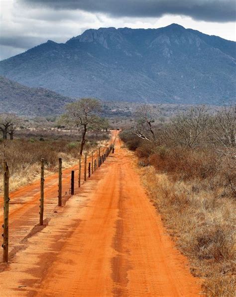 Tsavo National Park Road In Kenya Kenya Travel Beautiful Places To