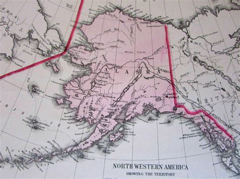 Alaska Showing Russian Territory Concessions 1874 Sa Mitchell Map