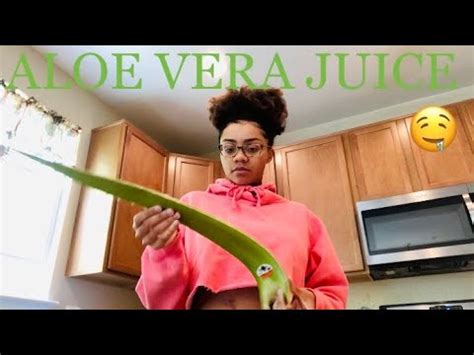 Use your detangling brush or comb to. Make Aloe Vera Juice for Natural Hair - YouTube