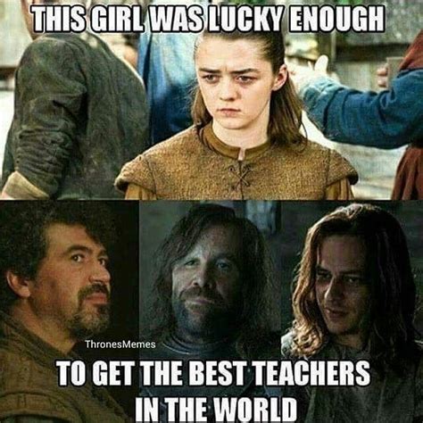 Arya Starks Teachers Game Of Thrones Meme Dessin Game Of Thrones Game