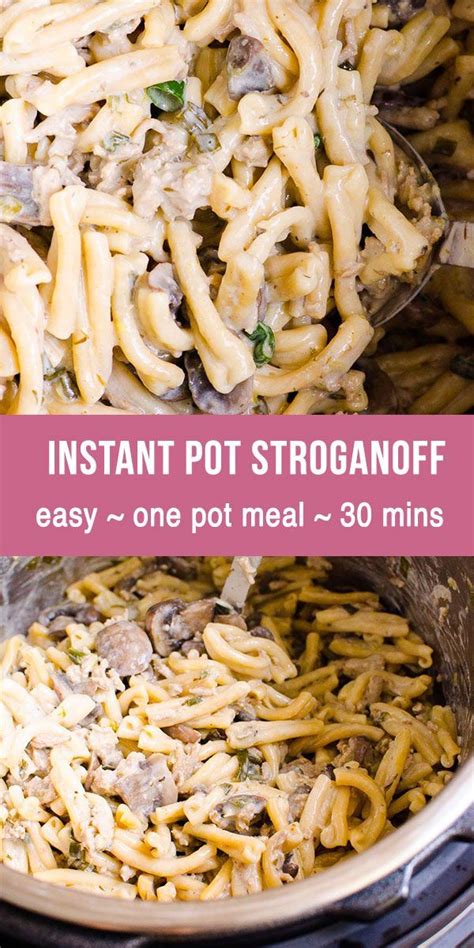 Instant Pot Ground Beef Stroganoff is healthy and easy 30 ...