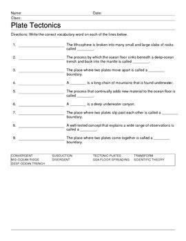 Our goal is that these plate tectonics worksheet answer key pictures gallery can be a guide for you, give you more ideas and also bring you bright day. 35 Plate Tectonics Worksheet Answers - Worksheet Database ...