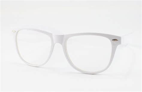 Fashion Bright Colours Vintage Clear Lens Geek Nerd Glasses Sunglasses