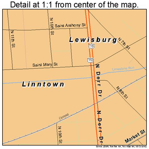 Lewisburg Pennsylvania Street Map 4242976