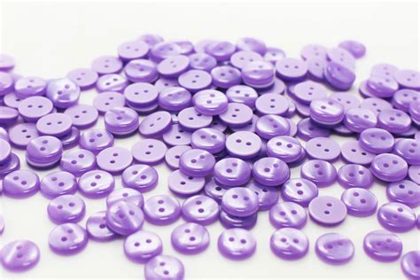Shiny Lavender Button Purple Baby Children Buttons Two Holes