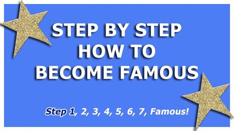 How To Become Famous Step 1 Youtube