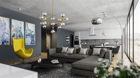 Modern Apartment Interior Design Images Behance