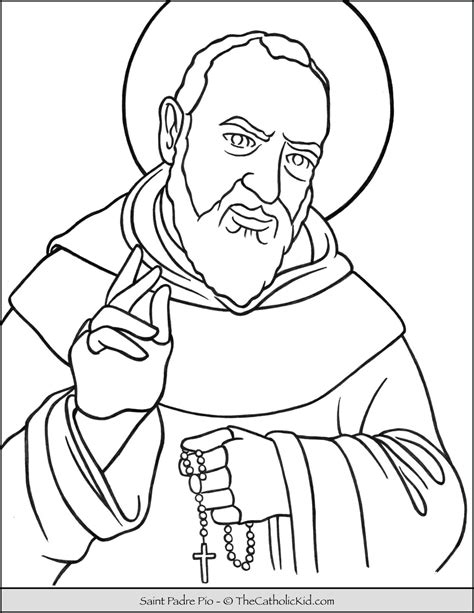 Padre Pio Coloring Page